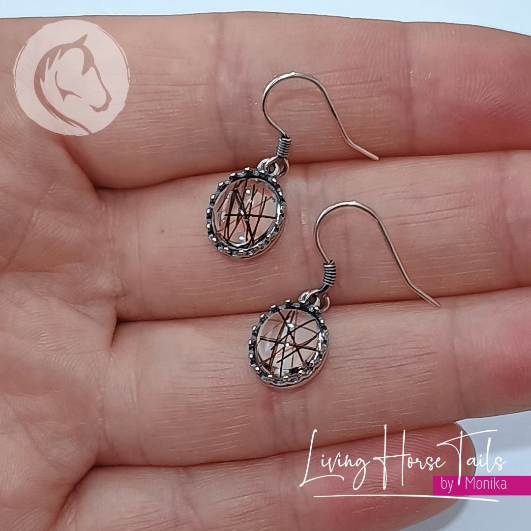 Sterling Silver and Resin Drop Earrings - Style 3