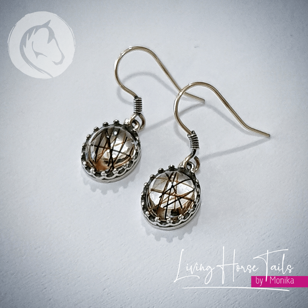 Sterling Silver and Resin Drop Earrings - Style 3