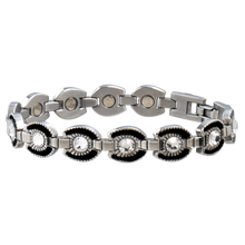 Sabona Ladies Gem Black Horseshoe Bracelet-Top Brands-The Equestrian