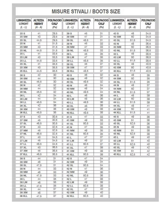 Animo Animo Sizing Charts chart 4