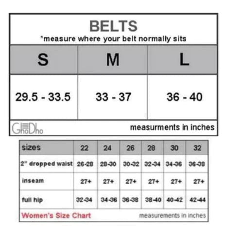 GhoDho GhoDho Sizing Charts chart 2