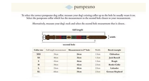 Pampeano Pampeano Sizing Charts chart 2